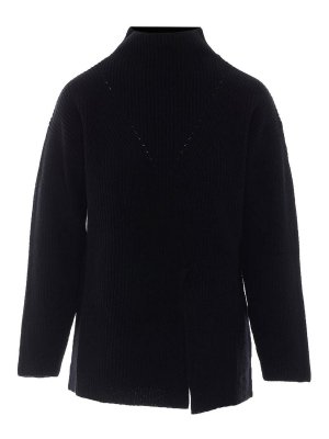 ALPHA STUDIO: Strickpullover mit Rundhalsausschnitt - Rundhalspullover - Schwarz