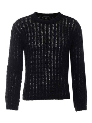 ANN DEMEULEMEESTER: Pull col rond - Pull Col Rond - Noir