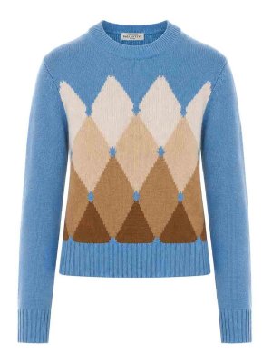 BALLANTYNE: Suéteres con cuello pico - Suéter Cuello Redondo - Azul