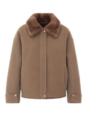 Bully: parka - Parka beige con chiusura a zip e bottone