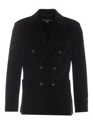 CIRCOLO 1901: blazers - Velvet Double Breasted Jacket