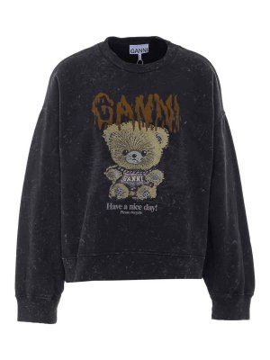 GANNI: Sweatshirts und Pullover - Sweatshirt - Grau