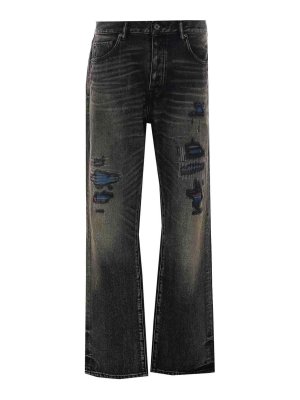 PURPLE BRAND: Jeans à jambe droite - Jean Droit - Noir