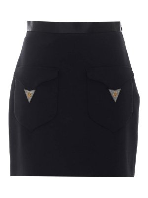 VERSACE: mini skirts - Wool Mini Skirt
