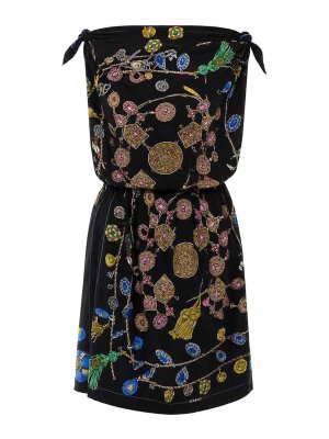 VERSACE: evening dresses - Broken Jewels Print Dress