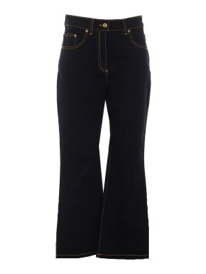 VERSACE: jeans dritti, a sigaretta - Jeans con dettaglio Medusa