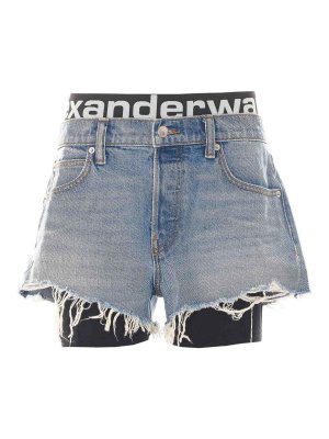 ALEXANDER WANG: pantaloni shorts - Pantaloncini di jeans Pre-Style