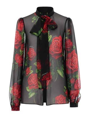 DOLCE & GABBANA: blouses - Roses Print Blouse