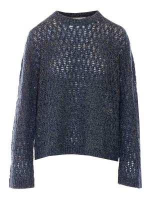 ELEH: Suéteres con cuello pico - Suéter Cuello Redondo - Azul