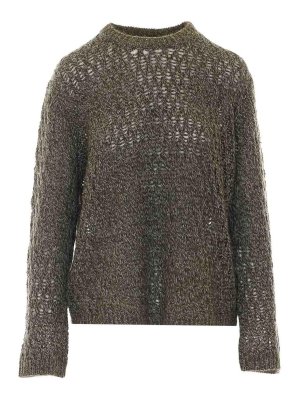 ELEH: Suéteres con cuello pico - Suéter Cuello Redondo - Verde
