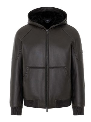 MOOSE KNUCKLES: Lederjacken - Lederjacke - Schwarz