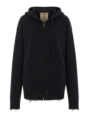 UMA WANG: Strickpullover mit Rundhalsausschnitt - Rundhalspullover - Grau