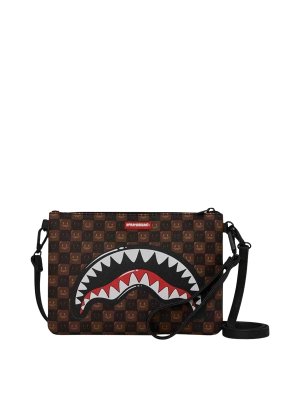 SPRAYGROUND: pochette - Squali a Parigi WTF Bubble Check Clutch