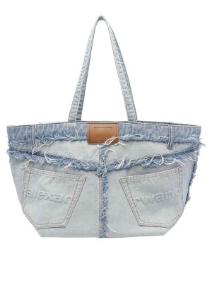 ALEXANDER WANG: shopper - Borsa tote in denim Punch