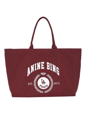 ANINE BING: shopper - Borsa tote in tela Leo