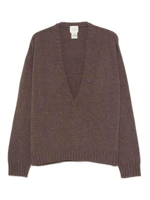 ALYSI: maglia collo a v - Maglione in lana con scollo a V