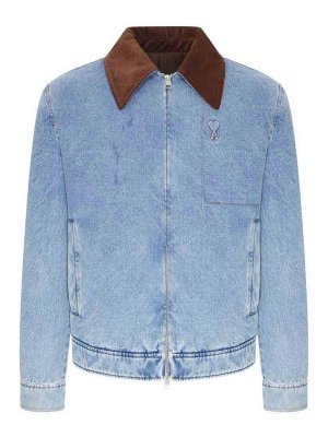 AMI PARIS: Jeansjacken - Jeansjacke - Hellblau