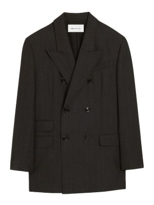 AMI PARIS: giacche blazer - Blazer doppiopetto in lana