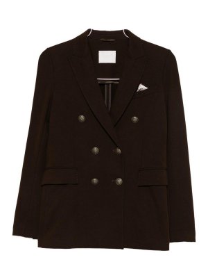 CIRCOLO 1901: blazers - Cotton Double-Breasted Jacket