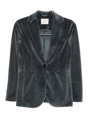 CIRCOLO 1901: blazers - Velvet Single-Breasted Jacket