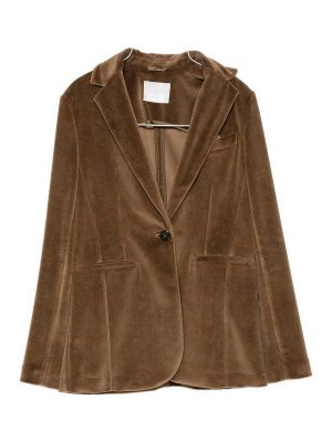 CIRCOLO 1901: blazers - Velvet Single-Breasted Jacket