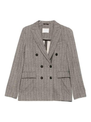 CIRCOLO 1901: blazers - Cotton Double-Breasted Jacket