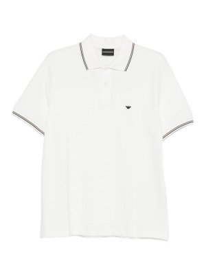 EMPORIO ARMANI: polo shirts - Logo Cotton Polo Shirt