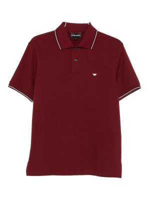 EMPORIO ARMANI: polo shirts - Logo Cotton Polo Shirt