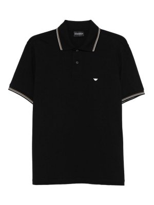 EMPORIO ARMANI: polo shirts - Logo Cotton Polo Shirt