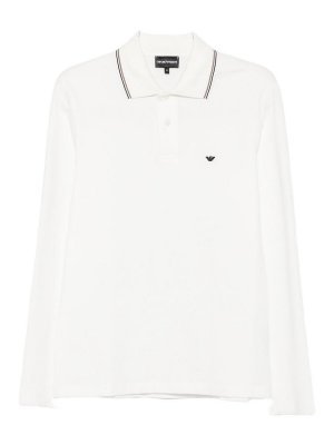 EMPORIO ARMANI: polo shirts - Logo Cotton Polo Shirt