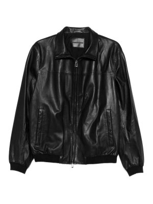 EMPORIO ARMANI: leather jacket - Leather Jacket