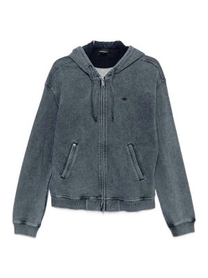 EMPORIO ARMANI: Sweatshirts & Sweaters - Logo Cotton Hoodie