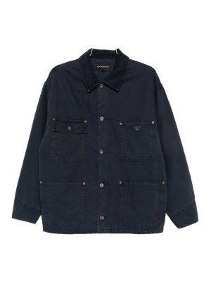 EMPORIO ARMANI: ショートコート - ショートコート - ダークブルー