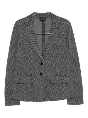 EMPORIO ARMANI: blazers - Cotton Single-Breasted Jacket