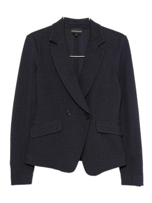 EMPORIO ARMANI: blazers - Cotton Single-Breasted Jacket