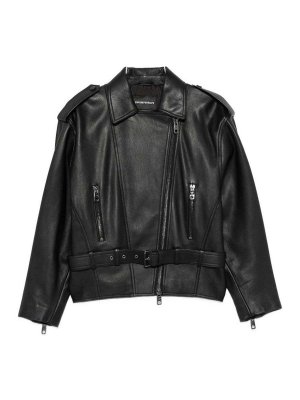 EMPORIO ARMANI: leather jacket - Leather Jacket