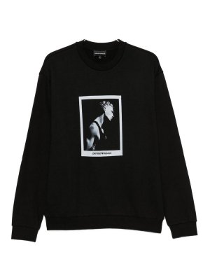 EMPORIO ARMANI: Sweatshirts & Sweaters - Printed Cotton Sweatshirt