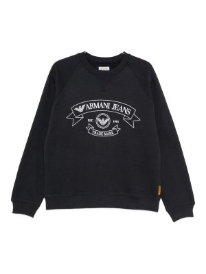 EMPORIO ARMANI: Sweatshirts & Sweaters - Logo Cotton Sweatshirt
