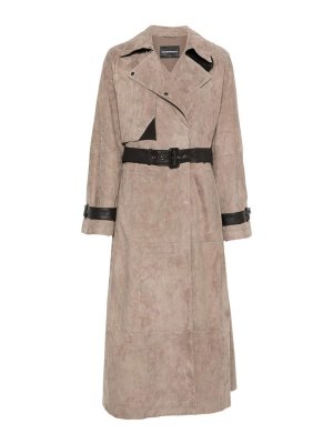 EMPORIO ARMANI: cappotti trench - Trench in pelle