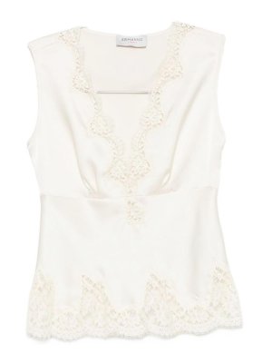 ERMANNO FIRENZE: Tops & Tank tops - Lace Detail Tank Top