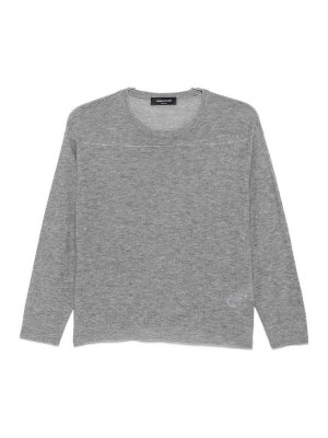 FABIANA FILIPPI: Suéteres con cuello pico - Suéter Cuello Redondo - Gris
