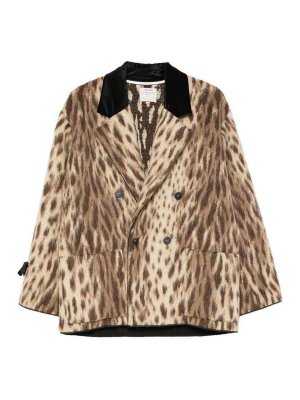 FORTE FORTE: blazers - Wool Blend Double-Breasted Jacket