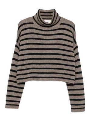 LISA YANG: Suéteres con cuello pico - Suéter Cuello Redondo - Beis