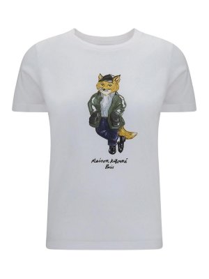 MAISON KITSUNÉ: t-shirts - Weekend Fox Cotton T-Shirt