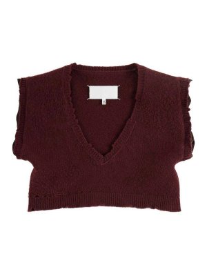 Maison Margiela: Tops & Tank tops - Cotton Cropped Top