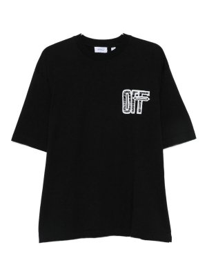 OFF-WHITE: t-shirts - Motion Arrow Skate Cotton T-Shirt