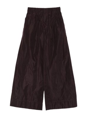 SUSANNE BOMMER: casual trousers - Taffetas Wide-Leg Trousers