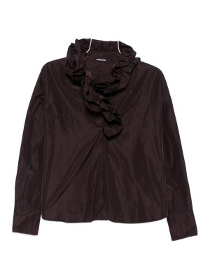 SUSANNE BOMMER: blouses - Ruffled Taffetas Blouse