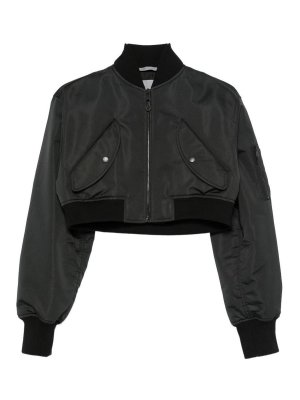 BALENCIAGA: bombers - Cropped Bomber Jacket