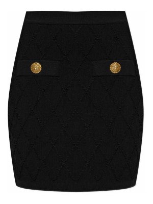 Balmain: Mini jupes - Mini Jupe - Noir